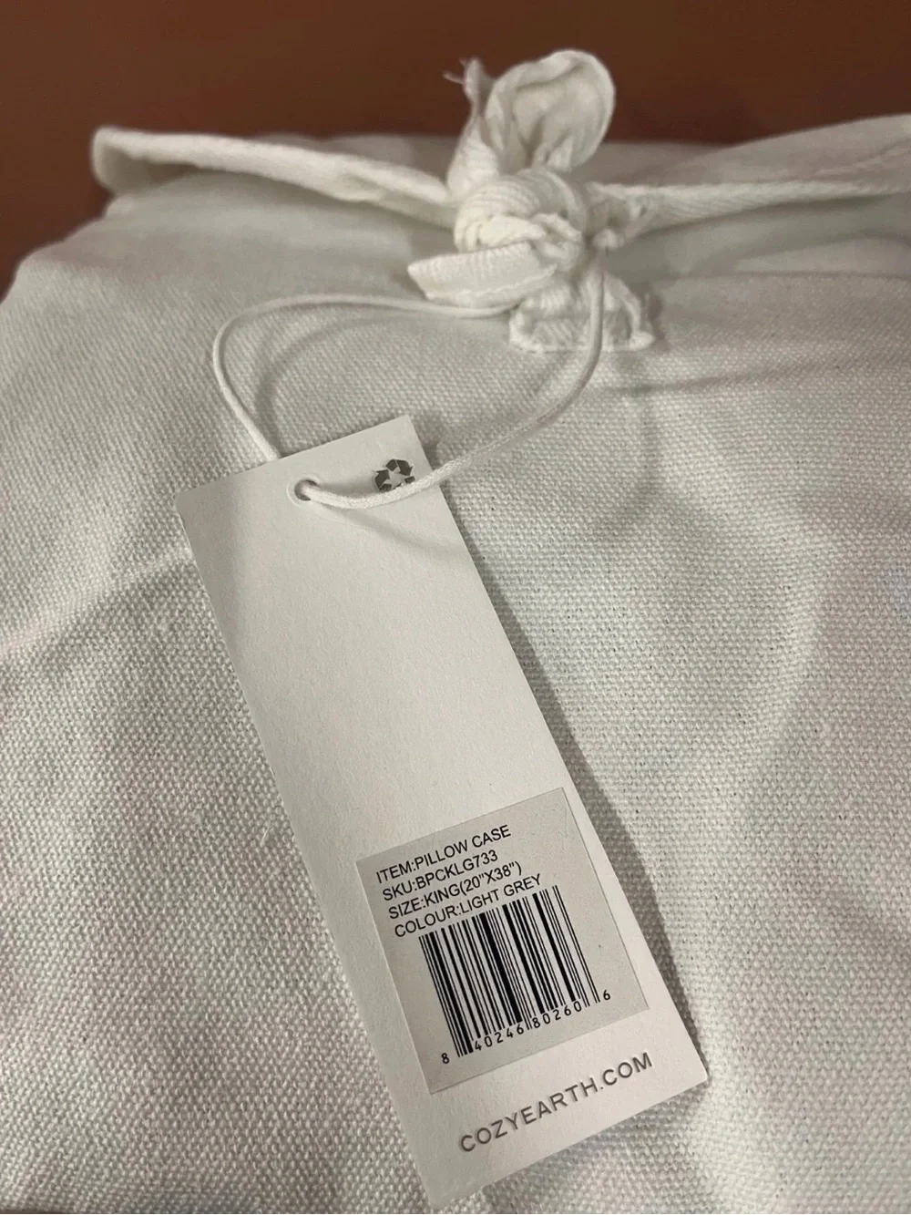 Cozy Earth Light Grey King Size Bamboo Pillowcase Set